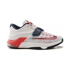 Nike Kevin Durant VII EP Basketball Shoes White Dark Blue Red