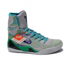 Nike Kobe 9 High 2015 Superheroes Grey Black Blue Basketball Shoes