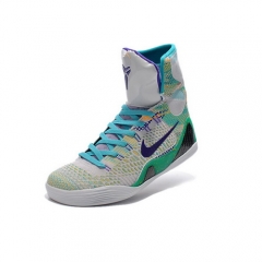 Nike Kobe 9 High 2015 Superheroes Grey Black Blue Basketball Shoes