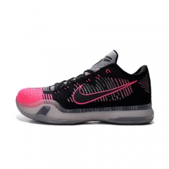 Nike Kobe 10 Elite Low Mambacurial1 Black Pink Flash Grey