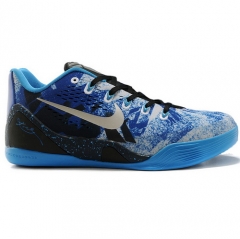 Nike New Shoes Zoom Kobe 9 Low Blue Black Silver