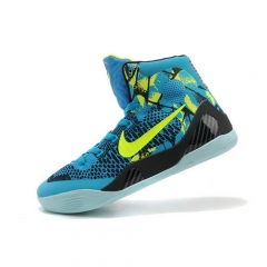 Nike Kobe Bryant 9 Middle Blue Black Yellow Shoes