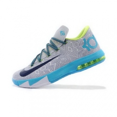 Nike Zoom Kevin Durant VI Shoes With White Grey Blue Green-