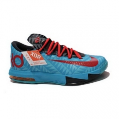 Nike Zoom Kevin Durant VI Ice Blue Red Orange Black Shoes