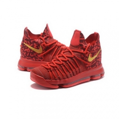 Nike Zoom Kevin Durant 9 Elite Red Wine Red Gold Men