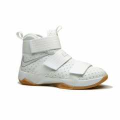 Nike Lebron James Soldier 10 White White Metallic Silver Men