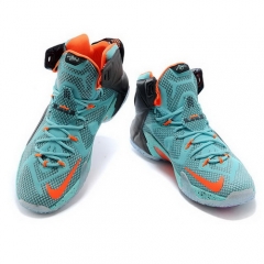 Nike LeBron 12 Teal Grey Orange Men Shoes