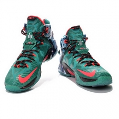 Nike Lebron 12 Christmas Green Red Men Shoes