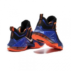 Nike Lebron 12 Low PRM Black Blue Orange Shoes