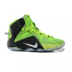 Nike Lebron 12 Elite Shoes Green Grey Black Men Shoes