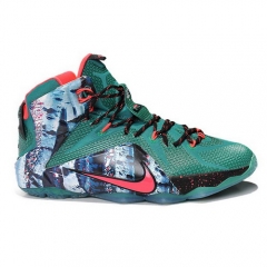 Nike Lebron 12 Christmas Green Red Men Shoes