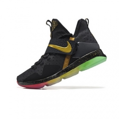 Nike Lebron 14 Black Gold Red Yellow Green Men