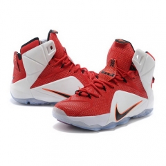 Nike LeBron 12 Red White Lion Heart Men Shoes