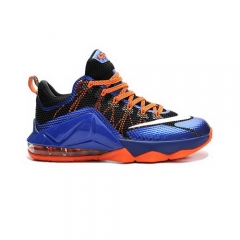 Nike Lebron 12 Low PRM Black Blue Orange Shoes