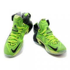 Nike Lebron 12 Elite Shoes Green Grey Black Men Shoes