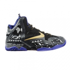 Nike Lebron 11 Black Gold Grey Blue