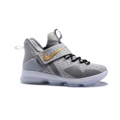 Nike Lebron 14 Grey Gold Dark Grey Black Men