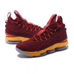 Nike Lebron 15 Wine Red Yellow Men