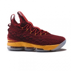 Nike Lebron 15 Wine Red Yellow Men