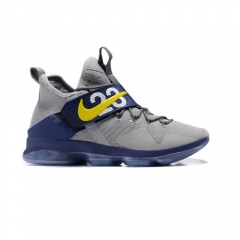 Nike Lebron 14 Grey Dark Blue Ye1llow Men