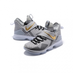 Nike Lebron 14 Grey Gold Dark Grey Black Men