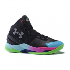 Under Armour Curry 2 Black Sky Blue Pink Green Metallic Silve