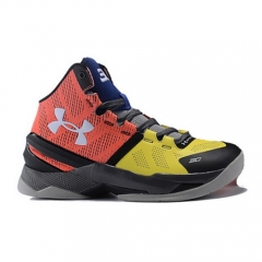 UA Curry 2 Under Armour Stephen Curry 2 Black Yellow Orange Shoes