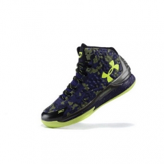 Under Armour Curry One Dark Matter Purple Camo Volt Black