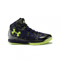 Under Armour Curry One Dark Matter Purple Camo Volt Black