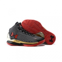 Under Armour Curry One Grey Black Red Gold