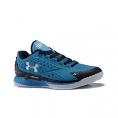 Under Armour Curry Hnts Low Basketball Shoe Blue Black