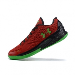 Under Armour Curry One Low Crimson Black Red Green