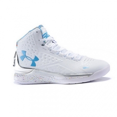 Under Armour Curry One White Light Blue Pink