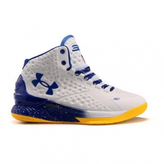 Under Armour Curry One Playoff Basketball Shoes Blue White