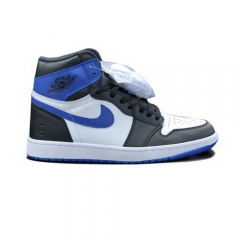 Authentic Air Jordan 1 Bright Blue White Black Men