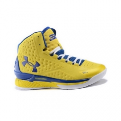 Under Armour Curry One Shoes Yellow Royal Blue White