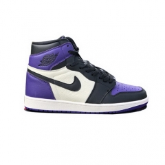 Authentic Air Jordan 1 Court Purple Men