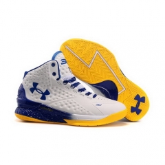 Under Armour Curry One Playoff Basketball Shoes Blue White