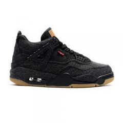 Authentic Air Jordan 4 x Levis Black Men