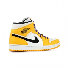 Authentic Jordan 1 Mid SE Lakers