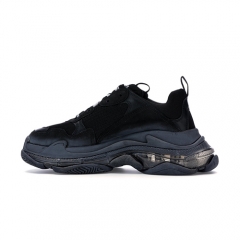 Authentic Balenciaga Triple S Clear Sole Black Women