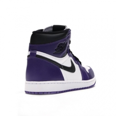 Authentic Jordan 1 Retro High Court Purple White