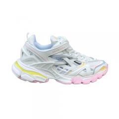 Authentic Balenciaga Track 2 Sneaker Pink Yellow White GS