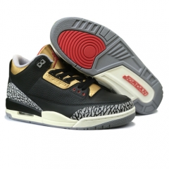 Authentic Air Jordan 3 Black Gold