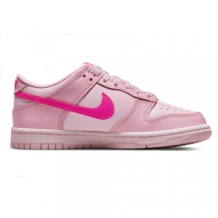 Authentic Nike Dunk Low Triple Pink GS