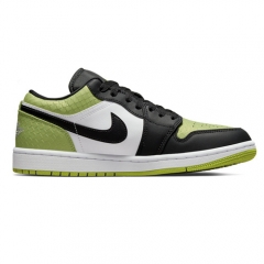 Authentic Air Jordan 1 Low Vivid Green Snakeskin