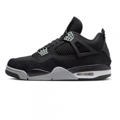 Authentic Air Jordan 4 Retro Black Canvas