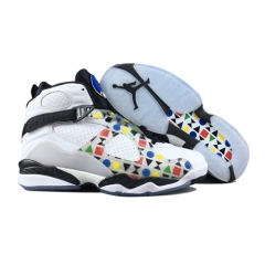 Authentic Air Jordan 8 Retro Quai 54 White