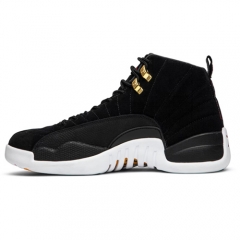 Authentic Air Jordan 12 Taxi Black White Gold