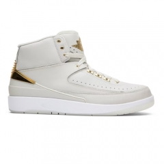 Authentic Air Jordan 2 Quai54 White Gold